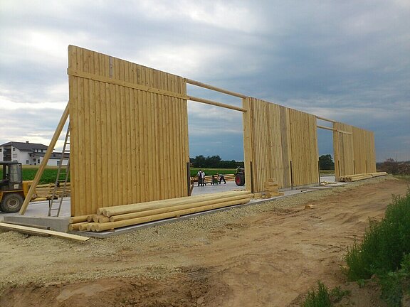 Bau einer landwirtschaftlich genutzten Halle