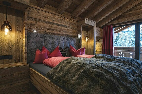 Chalet Innenausbau Schlafzimmer