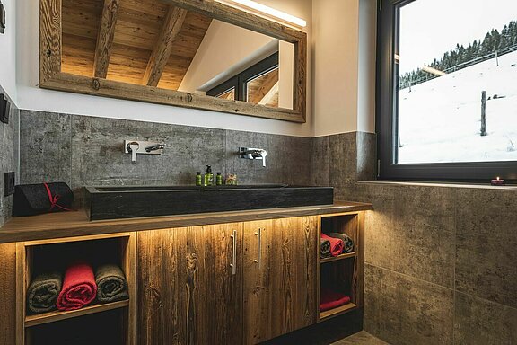Chalet Innenausbau Badezimmer