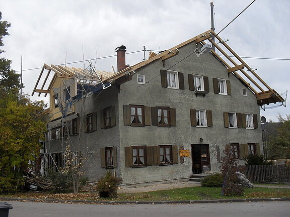 Dachumbau mit Dachgaube 