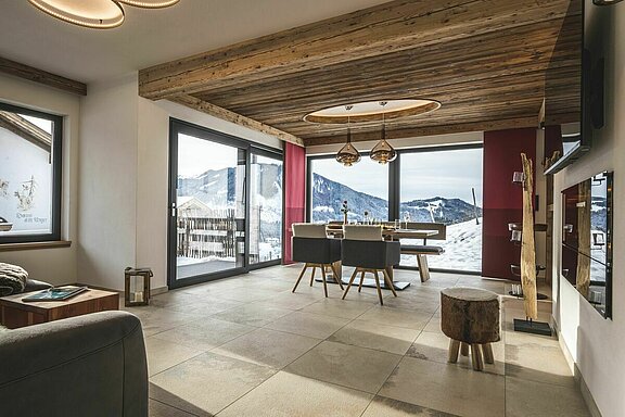 Chalet Innenausbau Wohnzimmer