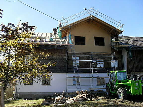 Dachumbau mit Dachgaube 