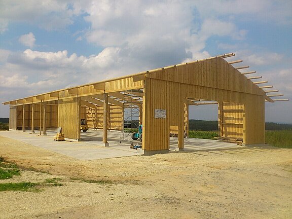 Bau einer landwirtschaftlich genutzten Halle
